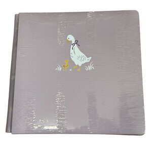 Creative Memories 12X12 Welcome Baby Purple Foiled Album Cover Scrapbook Goose